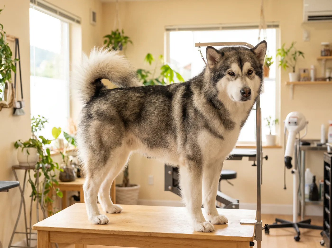 An Alaskan Malamute, a heavy freighting coat built for Arctic work
