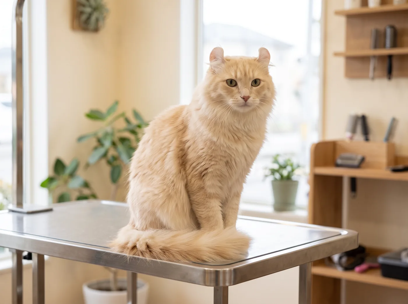 An American Curl, whose backward curling ears have rigid cartilage