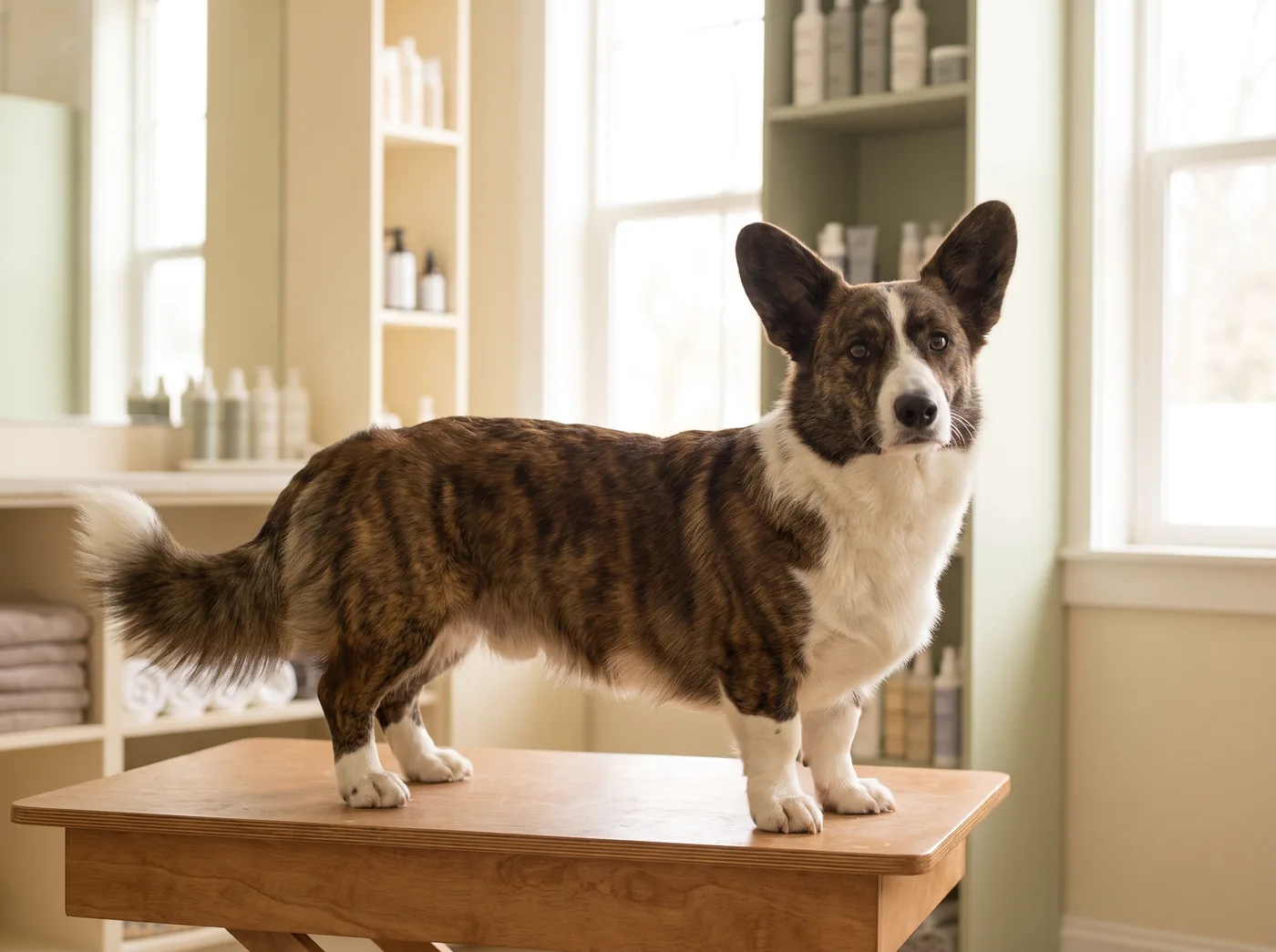 A Cardigan Welsh Corgi, the corgi with a tail and a heavier double coat