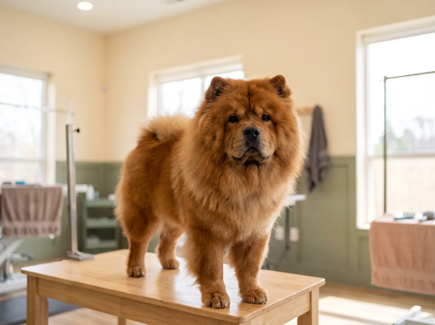 A Chow Chow, a lion ruff over one of the densest undercoats in dogs