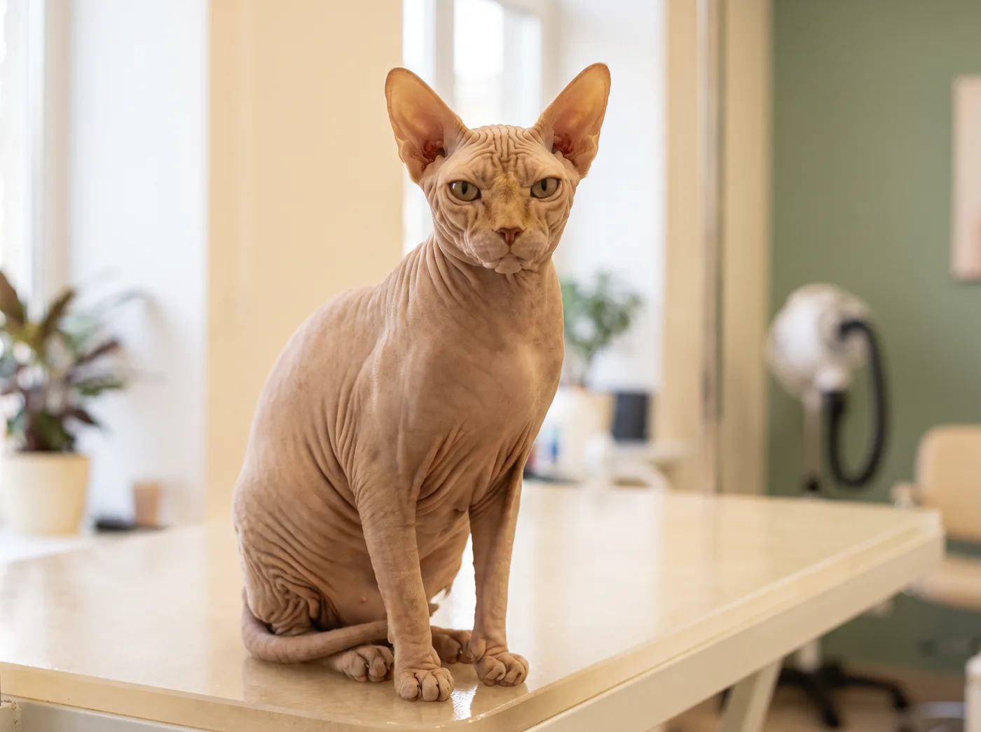 A Donskoy, hairless from a dominant gene rather than the Sphynx recessive