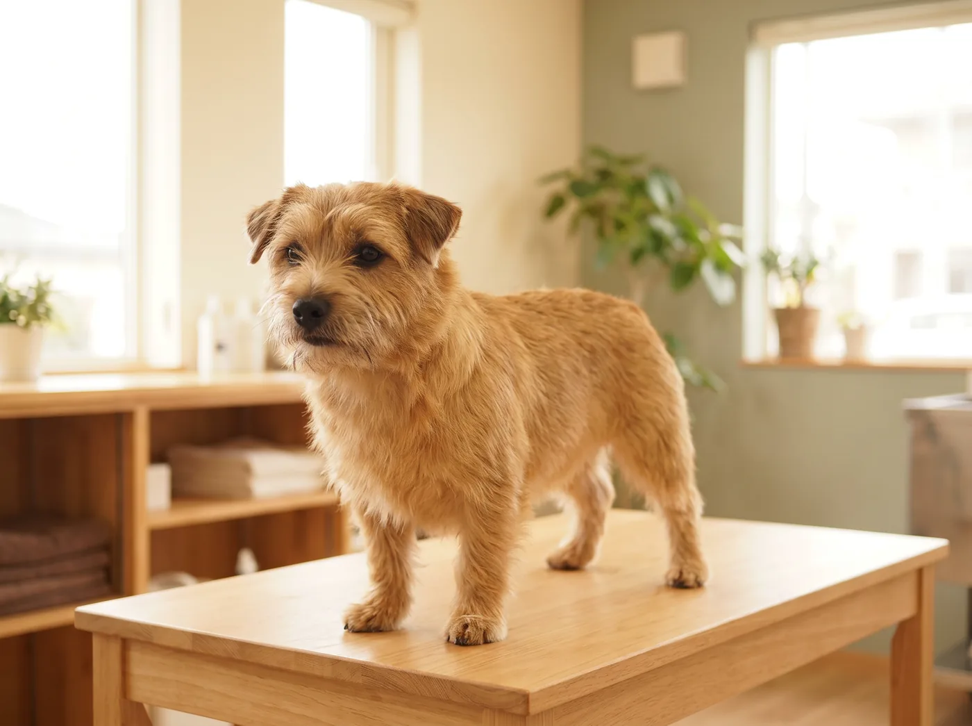 A Norfolk Terrier, the drop eared one, separated from the Norwich in 1964