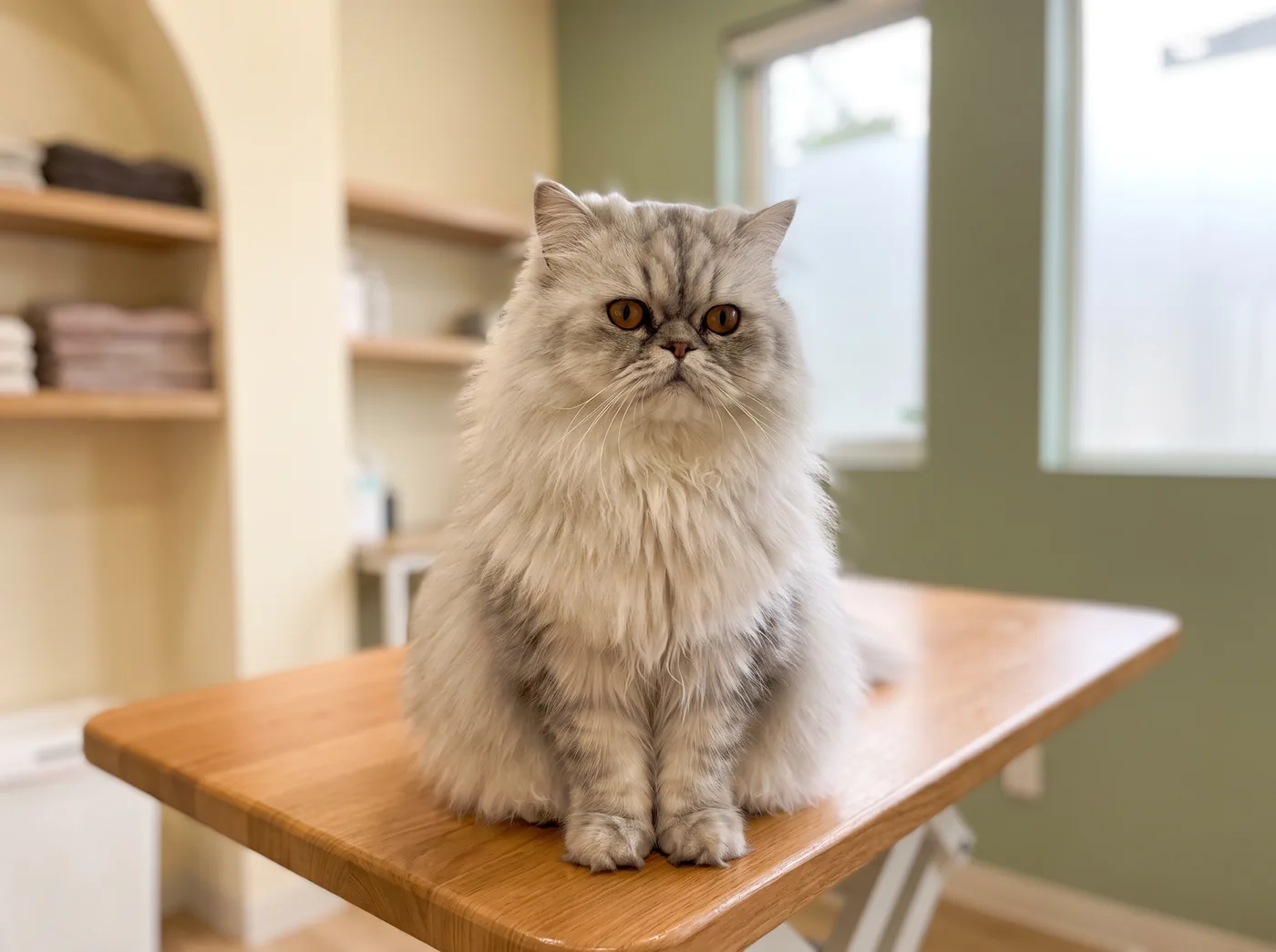 A Persian in full coat, the breed that mats where an owner cannot see