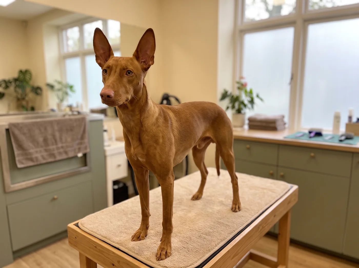 A Pharaoh Hound, the dog that blushes when it is excited