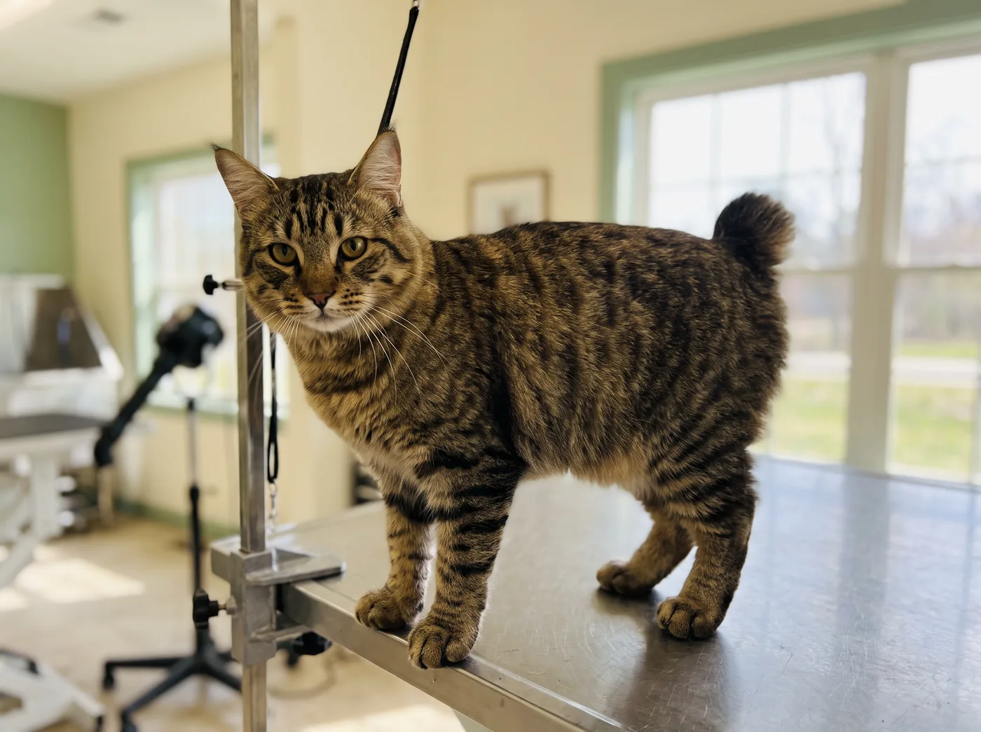 A Pixiebob, often polydactyl, and with no bobcat in it after all