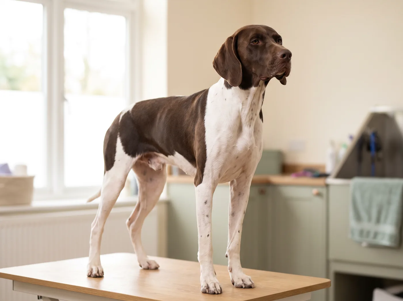 A Pointer, one of the shortest and easiest coats in the sporting group