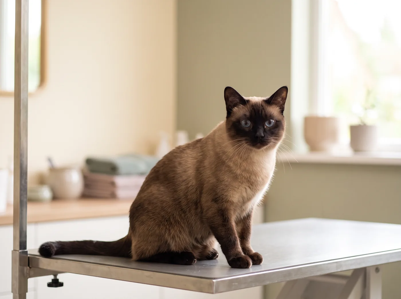 A Thai, the older rounder Siamese type before the modern wedge